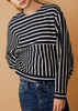 Stripe Dolman Sweatshirt in Midnight stripe - My Store