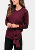 Women's Crew Neck Tie Knot Sweatshirt - My Store