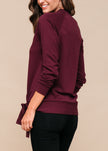 Women's Crew Neck Tie Knot Sweatshirt - My Store