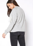 Women's Layered Lace Front Crewneck Sweatshirt - My Store