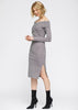 Women's Glen Plaid Off Shoulder Crisscross Dress In Grey Black - My Store