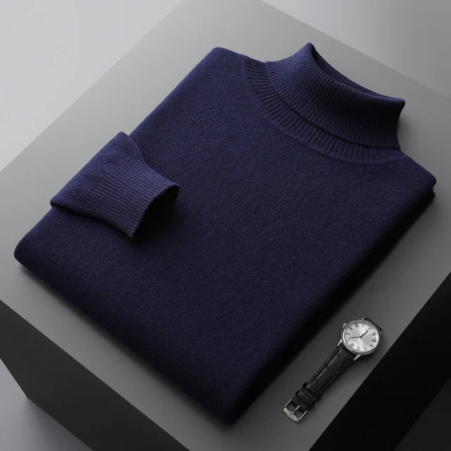 Men's High Collar Winter Knit Pullover - My Store