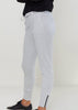 Women's Drawstring Waist Fitted Jogger Pants In Heather Grey - My Store