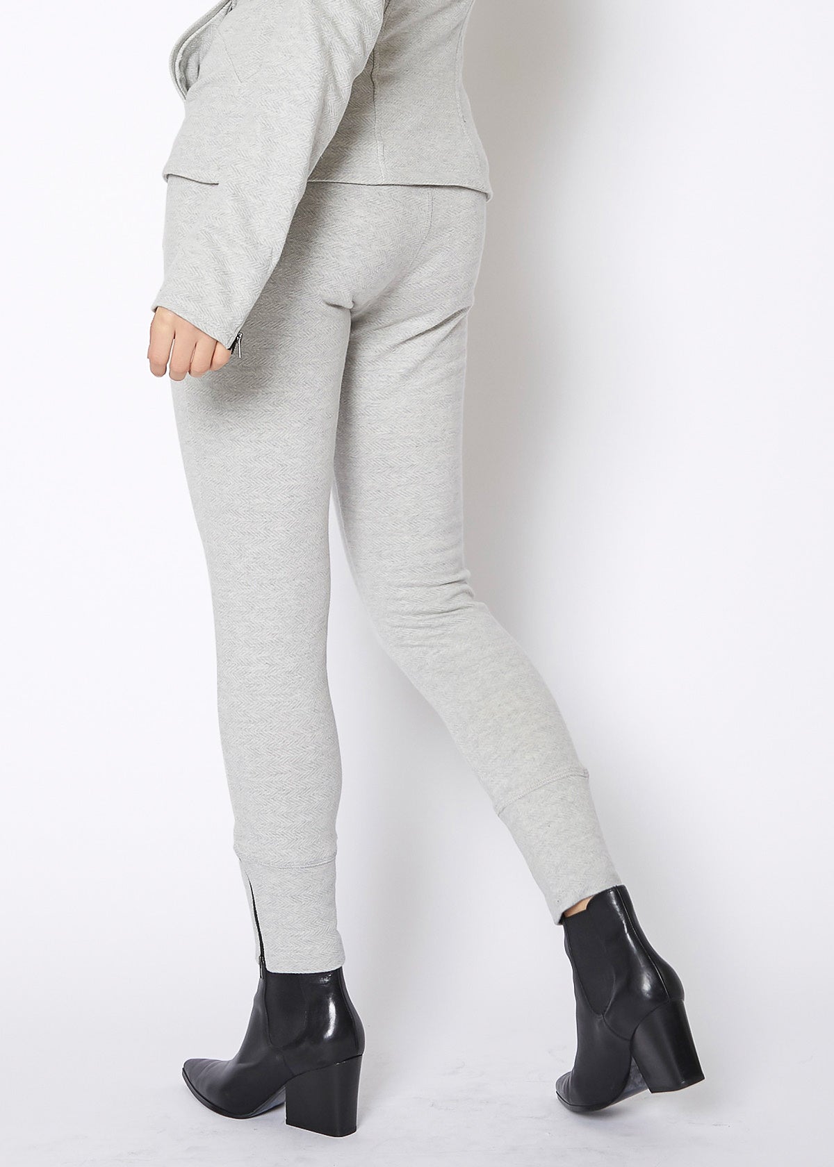 Women's Drawstring Waist Fitted Jogger Pants In Heather Grey - My Store