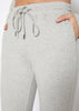 Women's Drawstring Waist Fitted Jogger Pants In Heather Grey - My Store