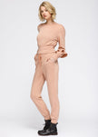 Women's Peplum Sweatpants In Peach - My Store