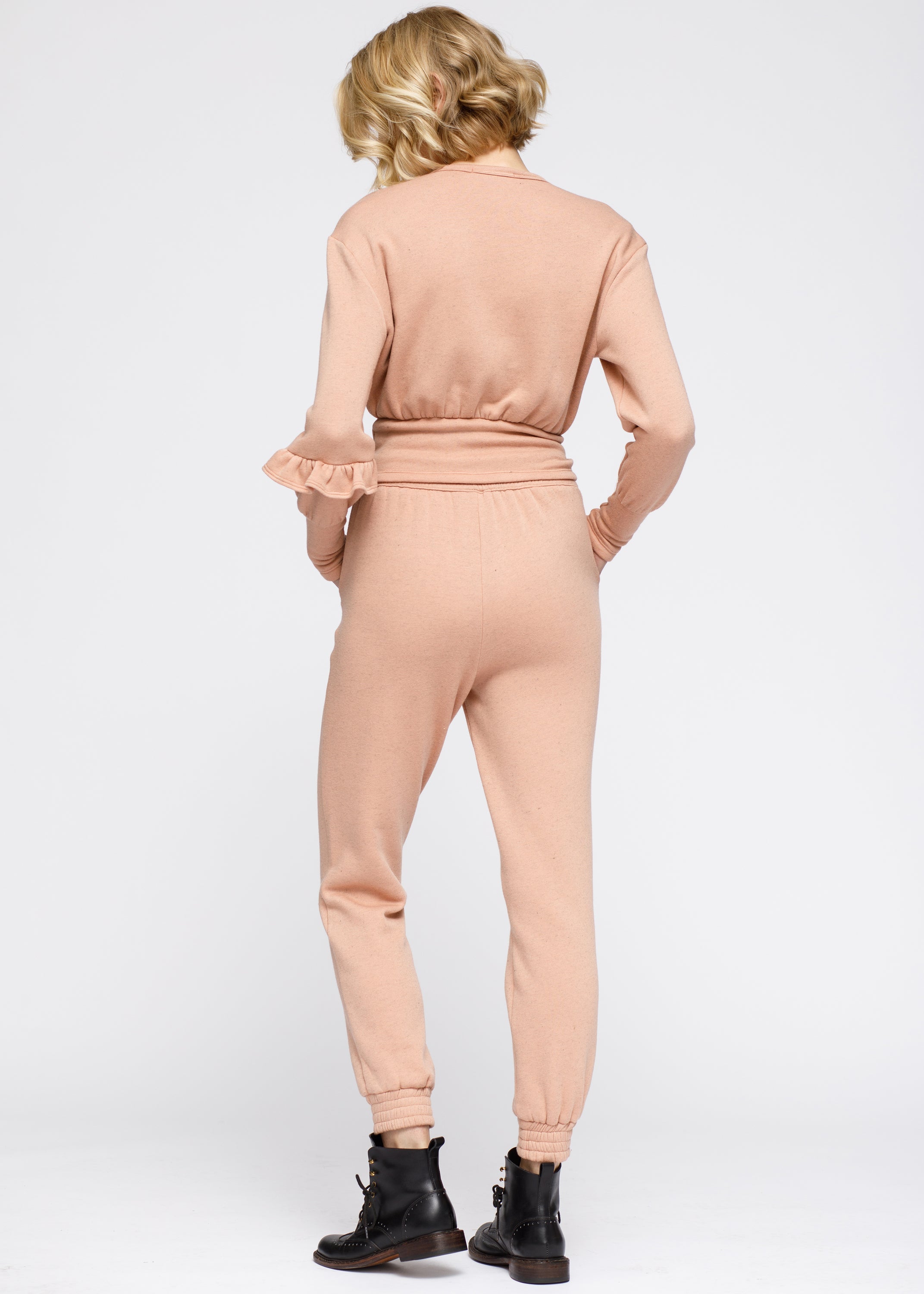 Women's Peplum Sweatpants In Peach - My Store