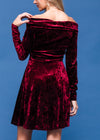 Velvet Off Shoulder Dress - My Store