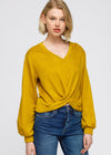 Women's V-Neck Wrap Front Sweatshirt - My Store