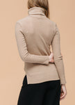 Women's Soft Turtle Neck Ribbed Knit Sweater Top - My Store