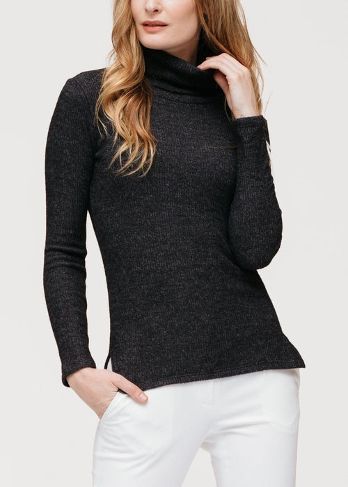 Women's Soft Turtle Neck Ribbed Knit Sweater Top - My Store