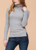 Women's Soft Turtle Neck Ribbed Knit Sweater Top - My Store