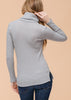 Women's Soft Turtle Neck Ribbed Knit Sweater Top - My Store