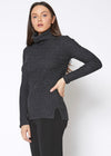 Women's Soft Turtle Neck Ribbed Knit Sweater Top - My Store