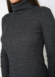 Women's Soft Turtle Neck Ribbed Knit Sweater Top - My Store