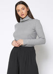 Women's Soft Turtle Neck Ribbed Knit Sweater Top - My Store