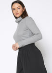 Women's Soft Turtle Neck Ribbed Knit Sweater Top - My Store