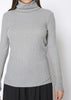 Women's Soft Turtle Neck Ribbed Knit Sweater Top - My Store