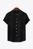 Full Size Contrast Stitching Pocket Shirt