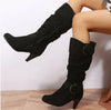 VelvetEdge Stiletto Boots - My Store