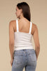 Ribbed Bra Padded V-Neck Tank Top - My Store