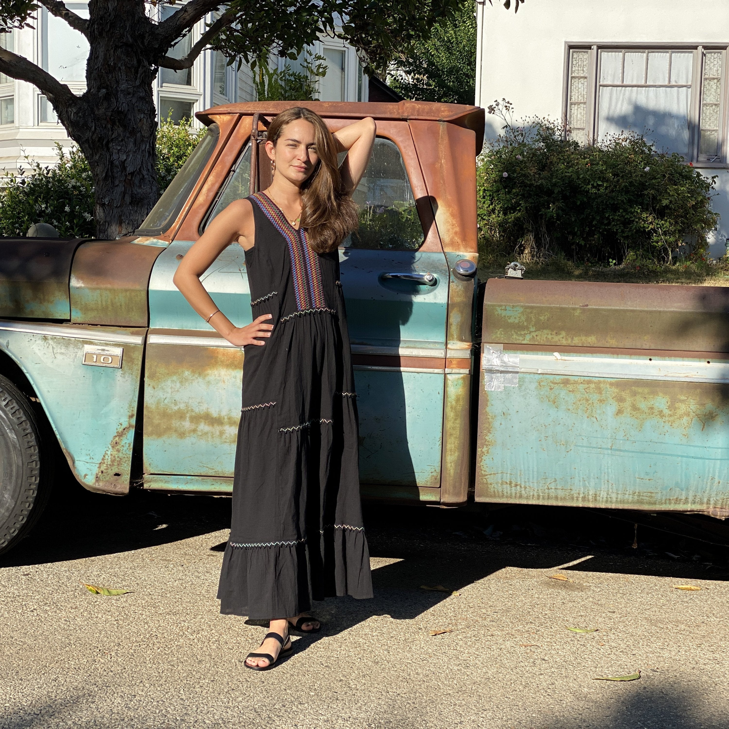 AMALFI MAXI DRESS - BLACK - My Store