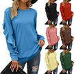 Autumn And Winter New Style Women's Casual Round Neck Sweater Pleated - My Store