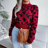 Actual Picture Autumn And Winter Casual Leopard Print Waist Knit Open - My Store