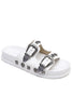 White Double Buckle Sandals