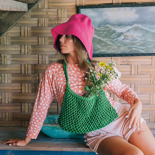 BLOOM Crochet Hat, in Hot Pink - My Store