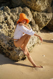 BLOOM Crochet Sun Hat In Tangerine Orange - My Store