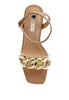 Bottom Kiss Chain Strap Italian Block Heel Sandals - My Store