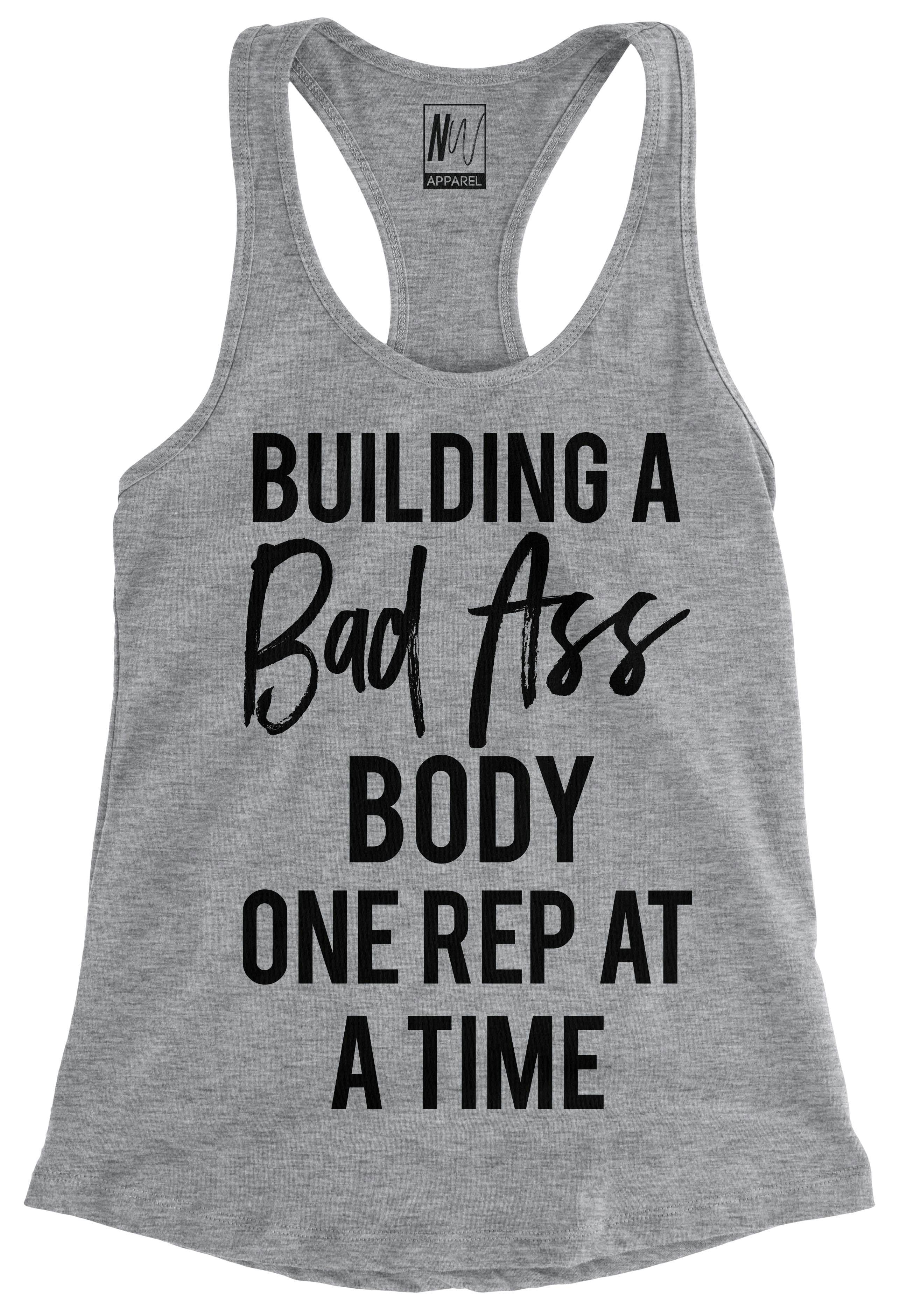 Building a Bad As* Body Racerback Tank Top - Pick Color - My Store