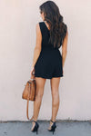 Black Belted Button up Summer Romper - My Store