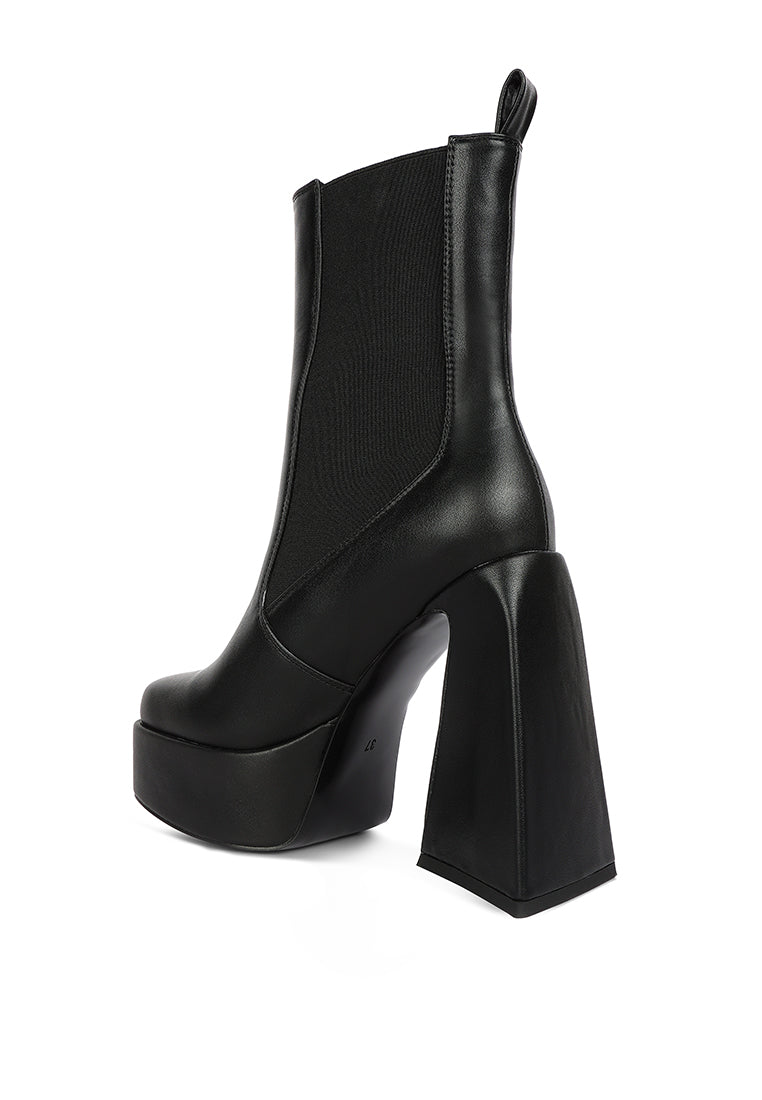 Frosty High Platform Block Heel Chelsea Boot - My Store