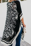 Black Boho Tokyo Medallion Kimono Beach Cover Up - My Store