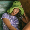 BLOOM Crochet Sun Hat In Lime Green - My Store