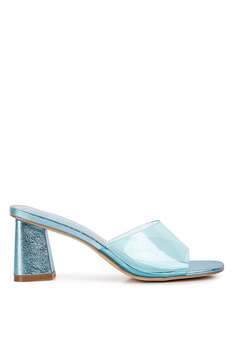 Eugnie Clear Straps Block Heel Sandals - My Store