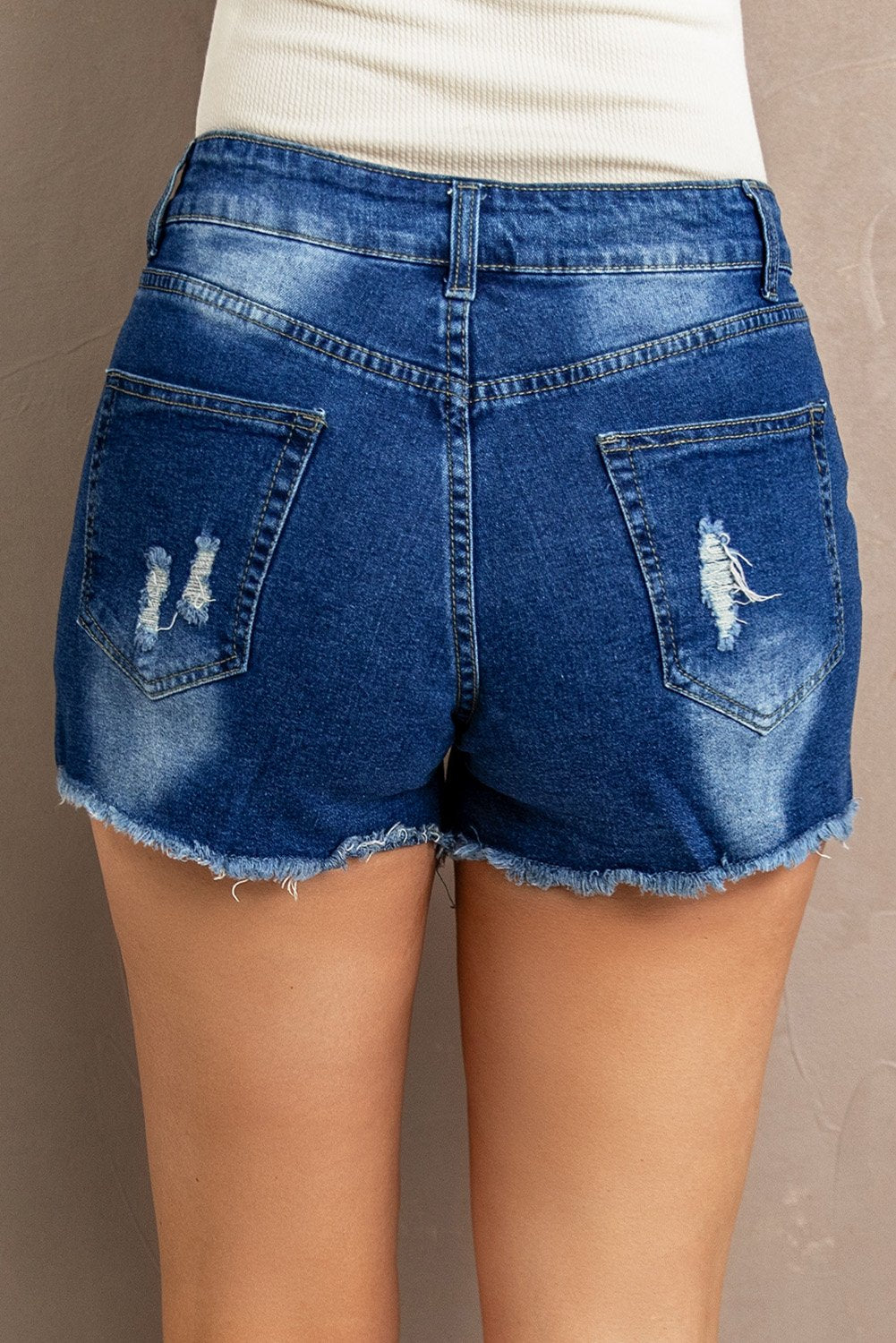 Lace Distressed Jean Shorts - My Store