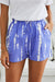 Blue White Tie Dye Drawstring Casual Shorts - My Store