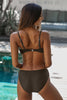 Brown Gradient Color Block Push Up Bikini Set - My Store