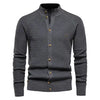 Button Mock Neck Men's Cardigan - My Store