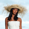 CATALINA Frayed Straw Hat In Nude - My Store