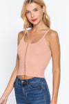 Front Closure With Hooks Sweater Cami Top - My Store