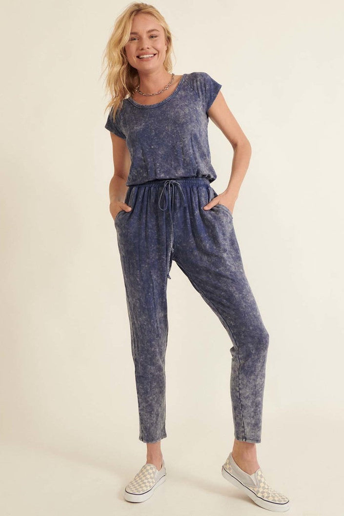 Mineral Washed Finish Knit Jumpsuit - My Store