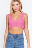 Textured Crop Sweater Tank Top - My Store