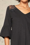 A Knit Top With Deep V Neckline And Yoke Design - My Store