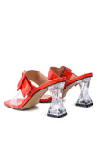 City Girl Buckle Detail Clear Spool Heel Sandals - My Store