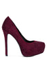 Clarisse Diamante Faux Suede High Heeled Pumps - My Store