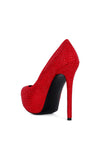 Clarisse Diamante Faux Suede High Heeled Pumps - My Store